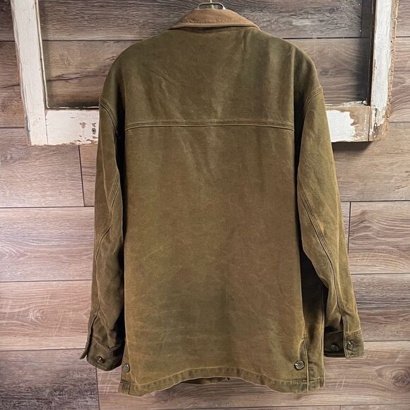 THE TERRITORY AHEAD Men’s Lined Barn Chore Jacket Coat Size Medium Brown READ - Picture 5 of 15
